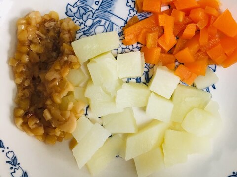 ⁑離乳食カミカミ期⁑納豆ポテトサラダ